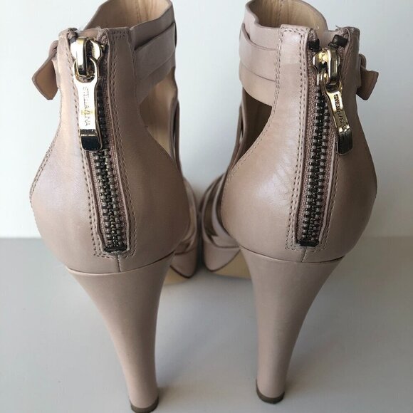 STELLA LUNA Nude Strappy Buckle Stiletto Heels Platform ankle boot sandal EU38 - Picture 7 of 16